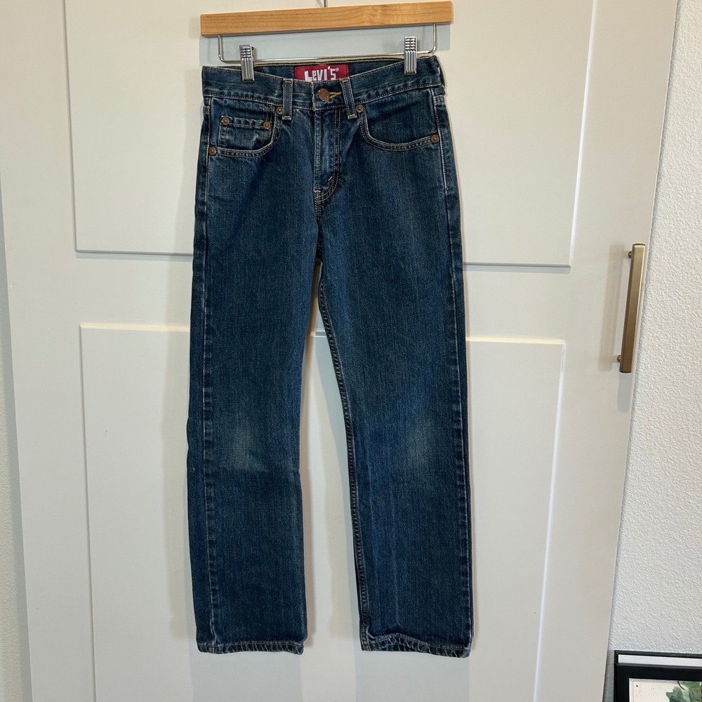 Levis 514 Slim Straight Jeans Dark Wash 100%‎ Cotton Denim 26x26.5